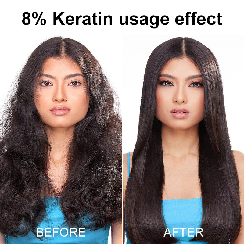 PURC 8% Keratin Smoothing Treatment Frizzy Removal Brazilian Keratin Curly Hair Care Products Salon Professional 1000ml