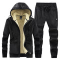 Men's Fleece Hooded Warm Tracksuit – Thick Winter Hoodie & Sweatpants Set