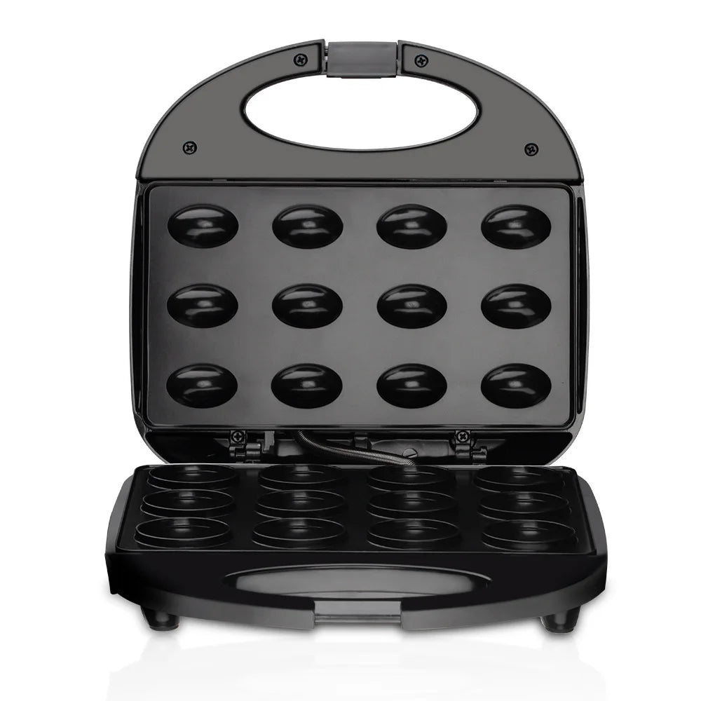 Electric Walnut Cookie Maker – 12-Hole Non-Stick Mold, Automatic Nut Cake & Waffle Breakfast Pan