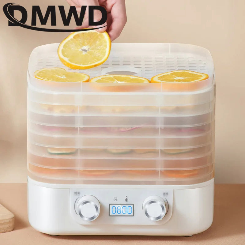 Mini Food Dehydrator – 5 Trays, 110V, Dried Fruit, Vegetables, Herbs, Pet Meat & Snacks Air Dryer
