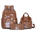 Capybara Backpack Set – Three-Piece Nylon School Set