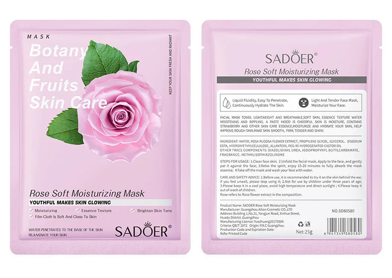 Natural Plant Face Masks — Moisturizing & Firming (8-Pack)