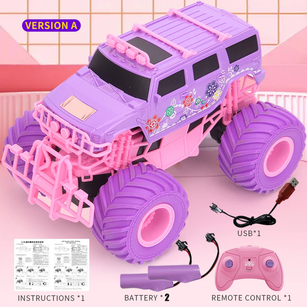 Pink Remote Control Truck – 2.4G Off-Road Climbing RC Pickup