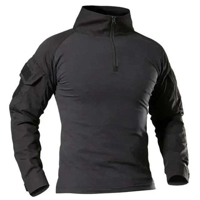Men's Military Camouflage Long Sleeve Hiking Shirt — Tactical Outdoor Shirt