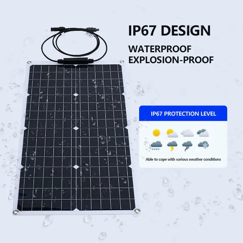 2000W Flexible Solar Panel — 110V/220V Thin-Film Panel for RV, Boat & Off-Grid Systems