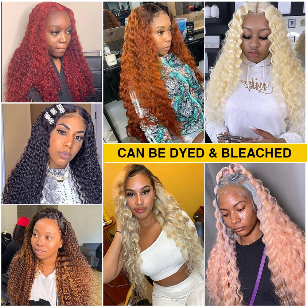 HD Deep Wave Frontal Wig | 13x4 13x6 5x5 Closure Wet & Wavy Water Wave Curly Human Hair for Women