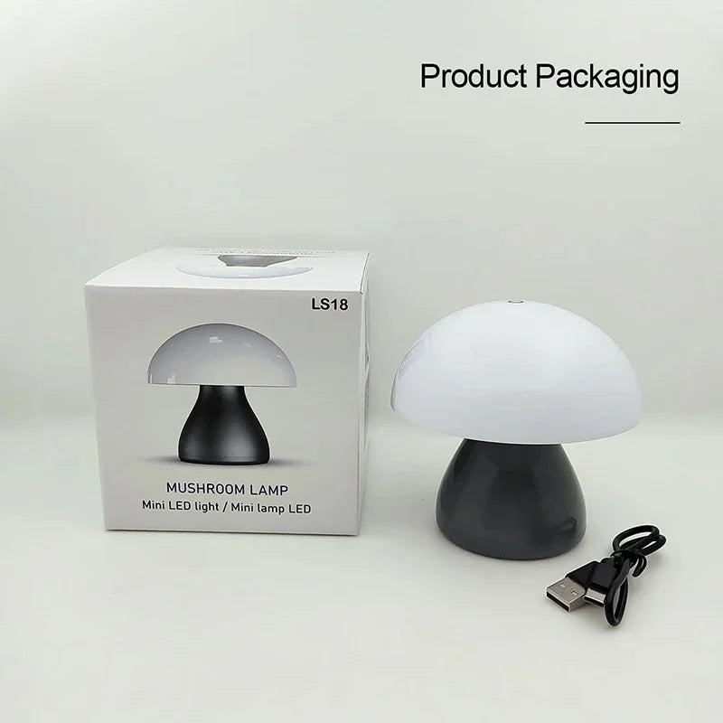 Rechargeable Mushroom Lamp – USB-C Touch Control