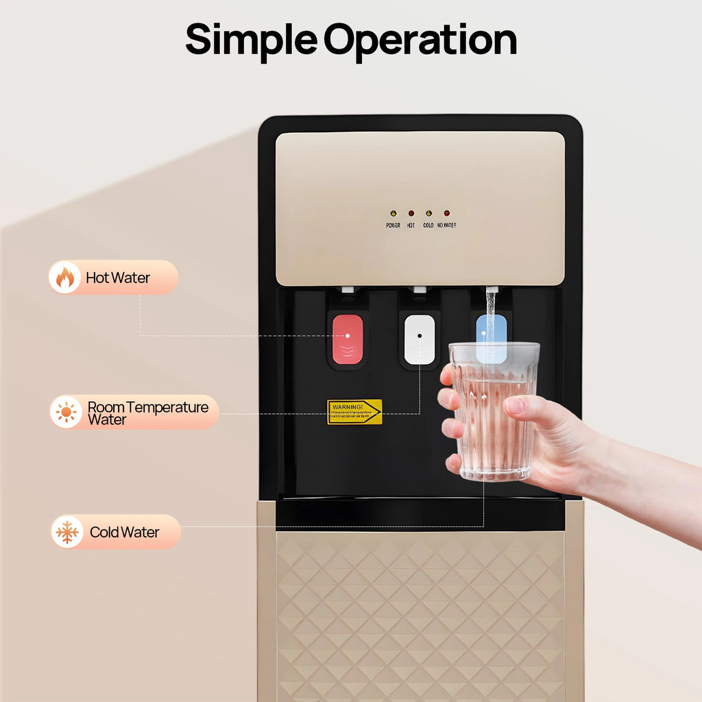 Bottom-Loading Hot & Cold Water Dispenser — Standing Water Cooler for Home & Office | 110V/220V
