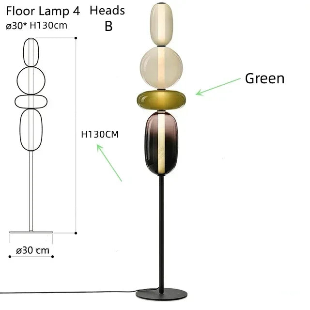Colored Glass Lamp – Table & Floor Designs