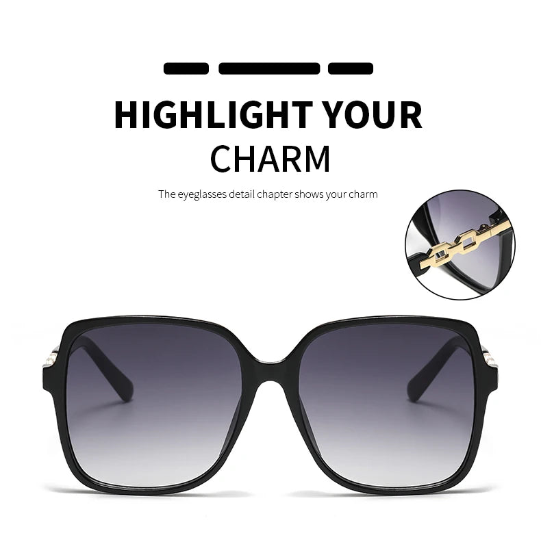 Women's Fashion Square Cycling Sunglasses | Big Frame Colorful Gradient Outdoor Shades