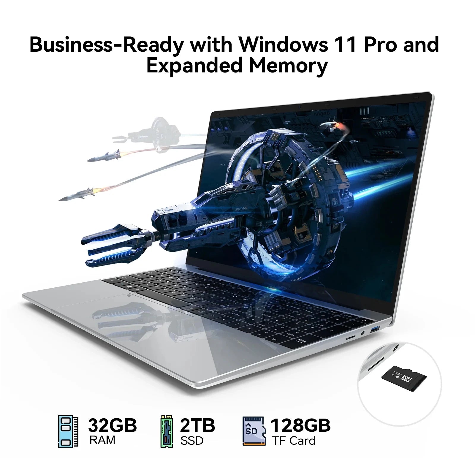 15.6" Intel Core i9-9900 Ultra Slim Laptop – Up to 32GB DDR4, 2TB SSD, Windows 11