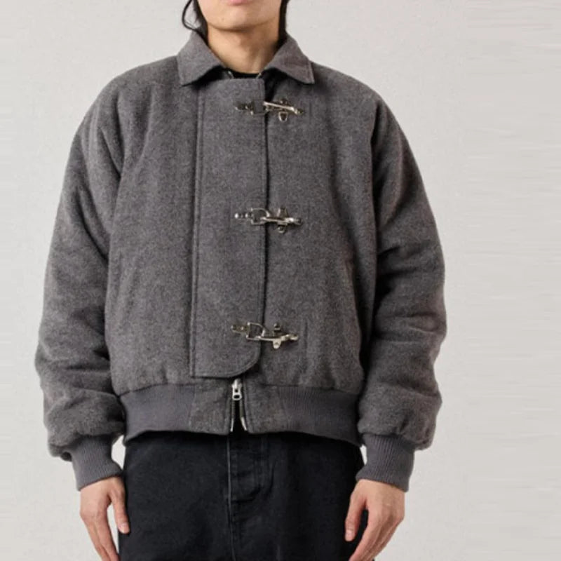 Women's Vintage Autumn Winter Jacket – Loose Lapel Coat Full Sleeve High Streetwear Outwear