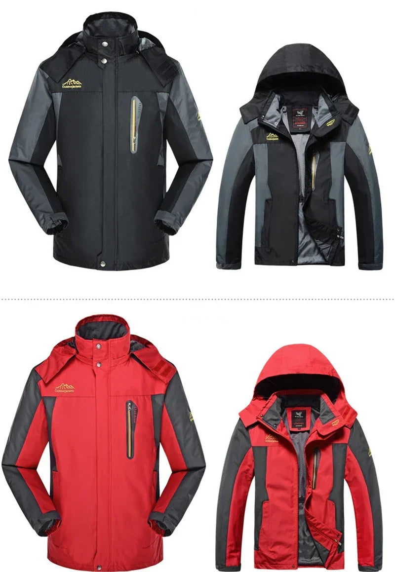 Men's Thick Waterproof Hooded Parka – Plus Size Military Fleece Jacket up to 9XL