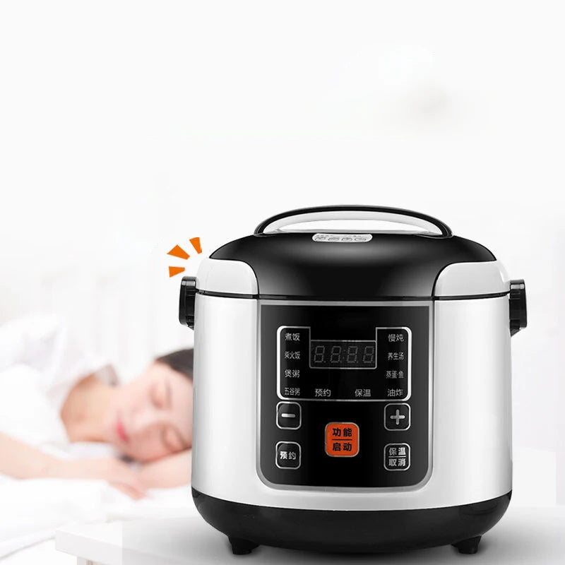 12V/24V Mini Car Rice Cooker 2L — Portable Truck Lunch Box Meal Heater & Food Steamer