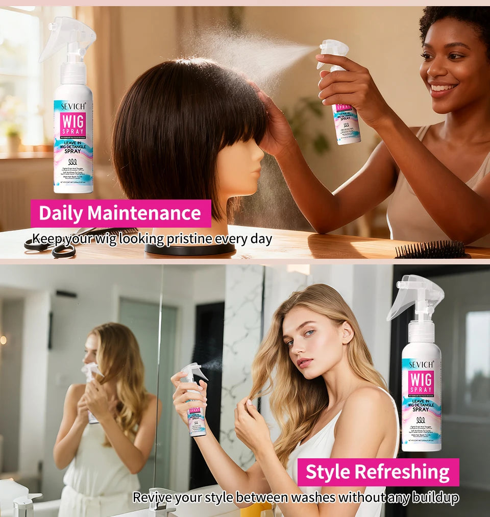 SEVICH Professional Wig Hair Care Products Wig Smoothing Keratin Hair Mask Oil Control Deep Cleansing Wig Shampoo Wig Care Spray
