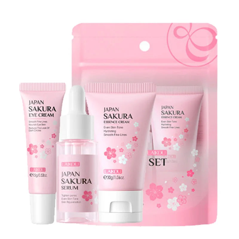 LAIKOU 3-Piece Skin Care Set – Face Cream, Serum & Eye Cream | Moisturizing Anti-Wrinkle Kit