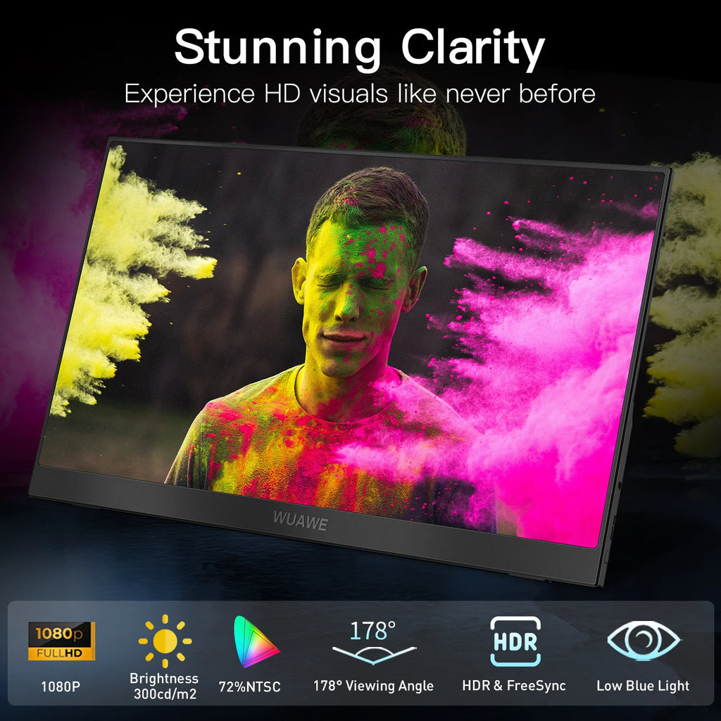 15.6-Inch Portable Monitor – Full HD IPS & Cover Stand