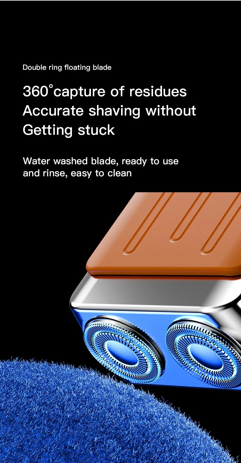HAOYUNMA R20 Mini Electric Shaver – LED Display, Magnetic Blade, Waterproof, 120-Min Runtime