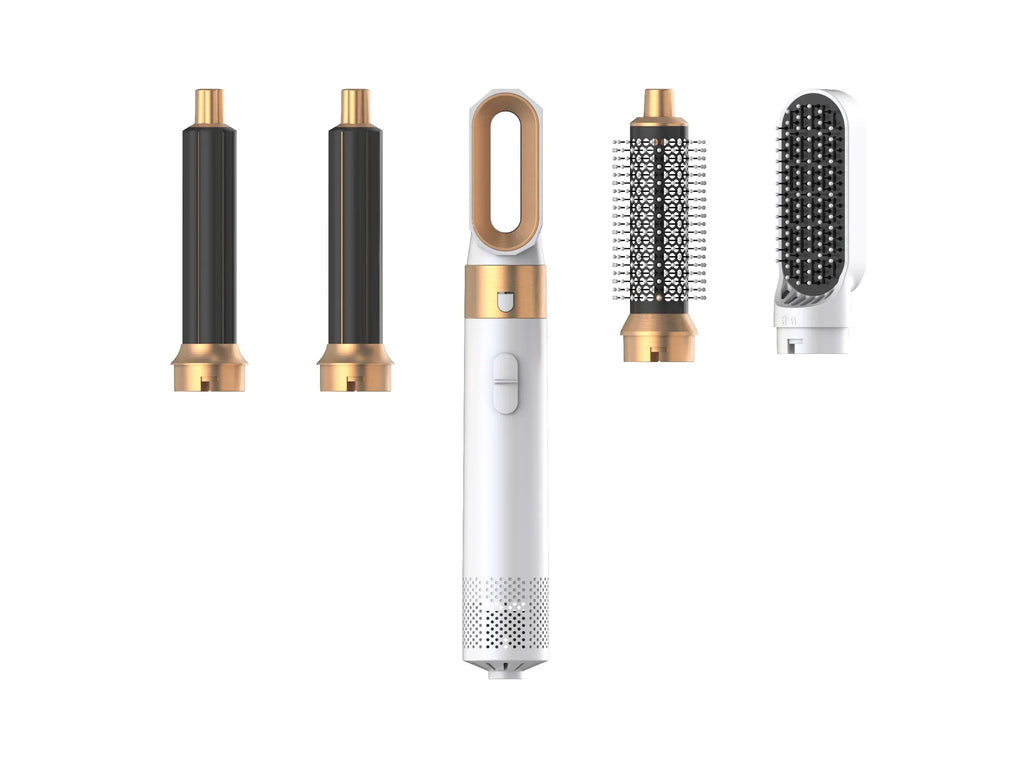 5-in-1 Ionic Hair Dryer & Styler Set – High-Speed Hot Comb Brush & Straightener