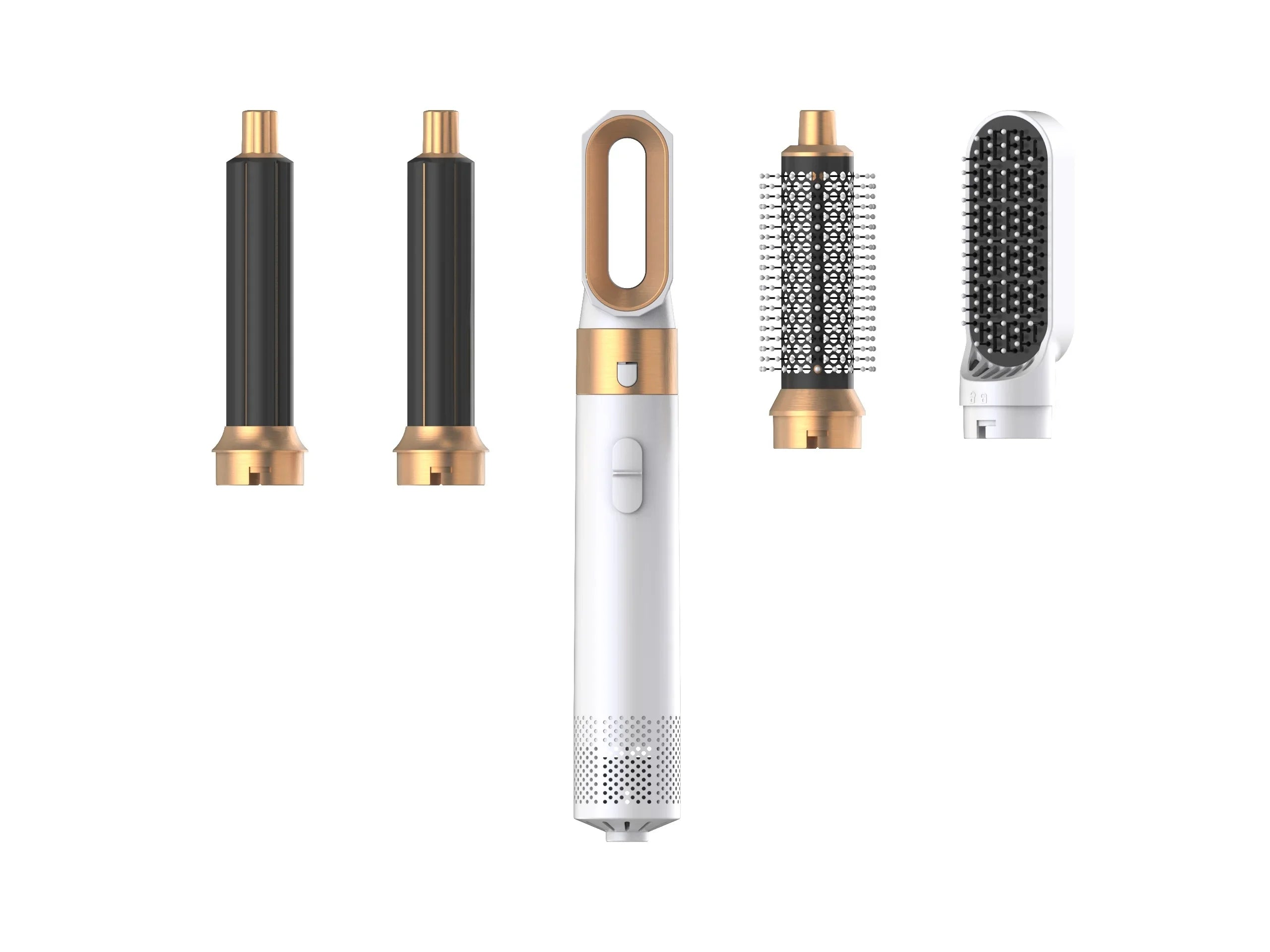 5-in-1 Ionic Hair Dryer & Styler Set – High-Speed Hot Comb Brush & Straightener