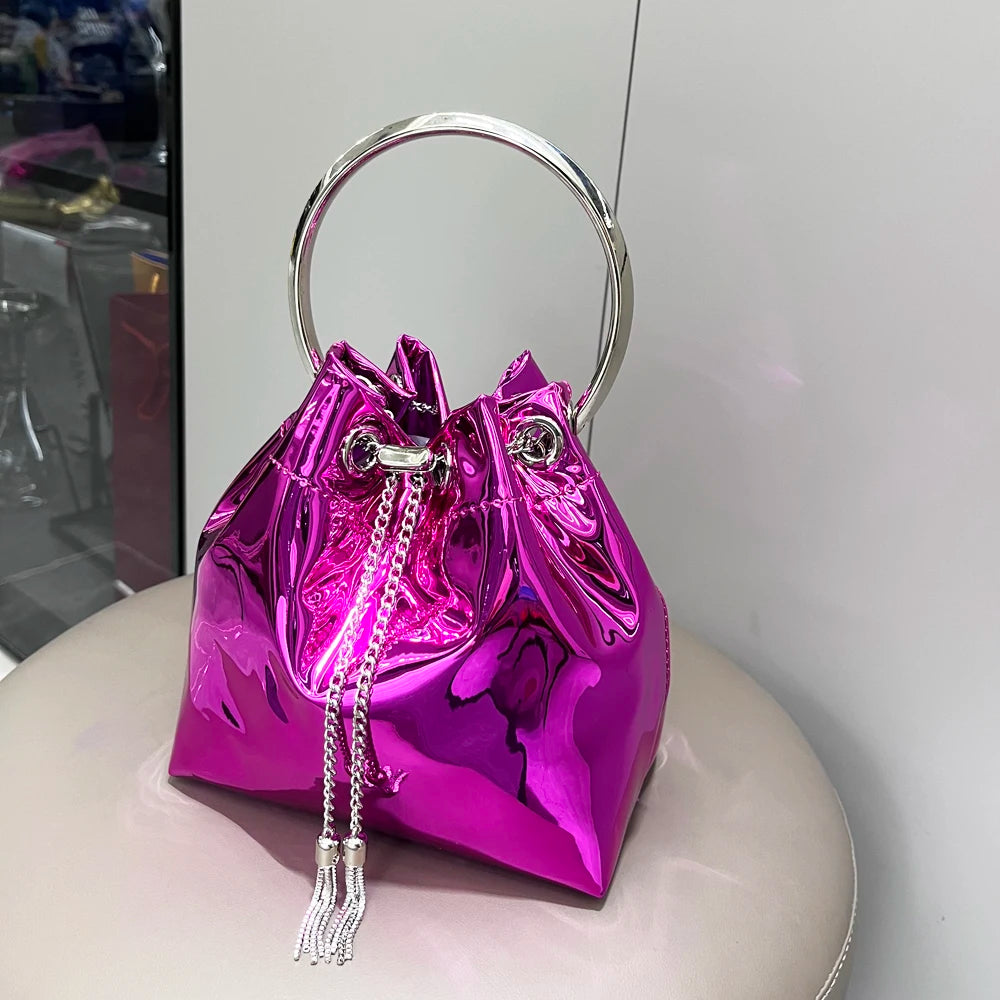 Luxury Evening Clutch Bucket Bag – Designer Shoulder Purse for Banquet & Party