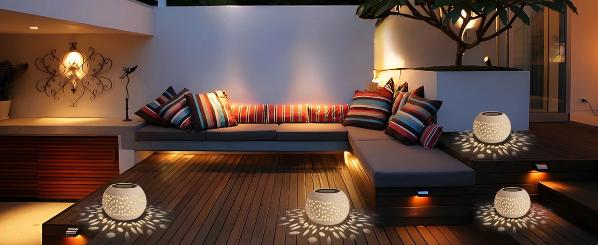 Solar Table Lamp – Warm LED Patio Lantern