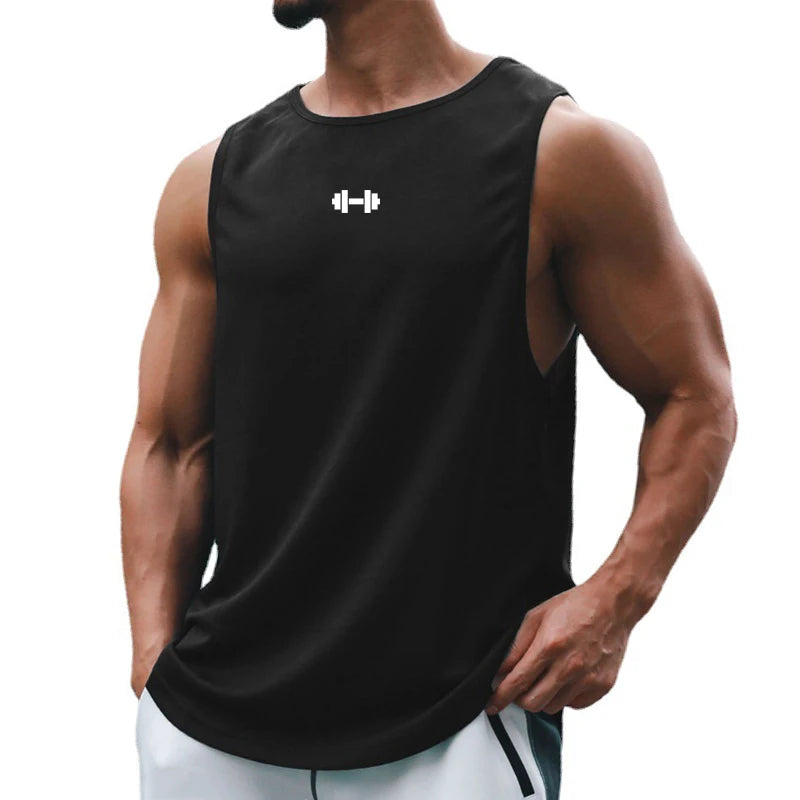 Men's Gym Tank Top Sleeveless Shirt — Athletic Training Vest