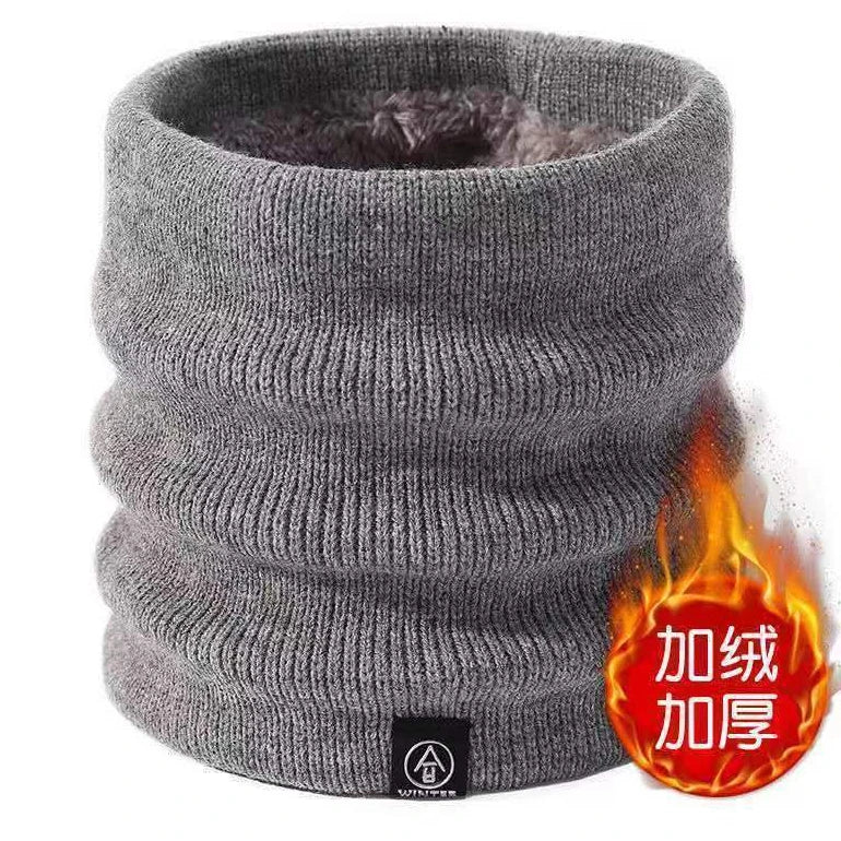 Knitted Winter Neck Warmer Scarf — Thick Fleece-Lined Unisex Face Cover