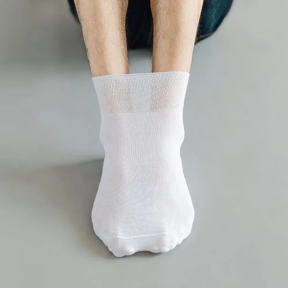 Women's Diabetic Non-Binding Socks – 5 Pairs for Pregnant, Elderly & Everyday Comfortable Breathable Black & White