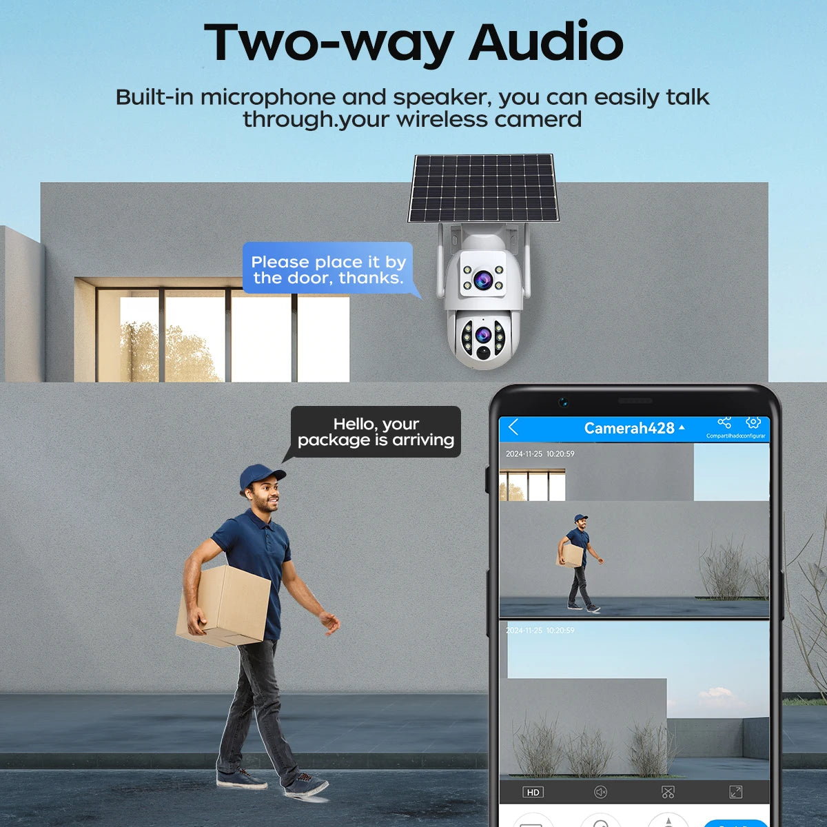 JOOAN Solar Wi-Fi Security Camera with Motion Alerts