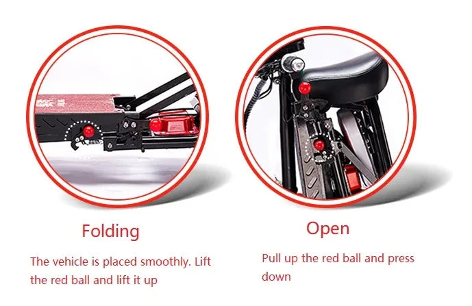 4-Wheel Mobility Scooter for Seniors, Foldable Electric Travel Scooter