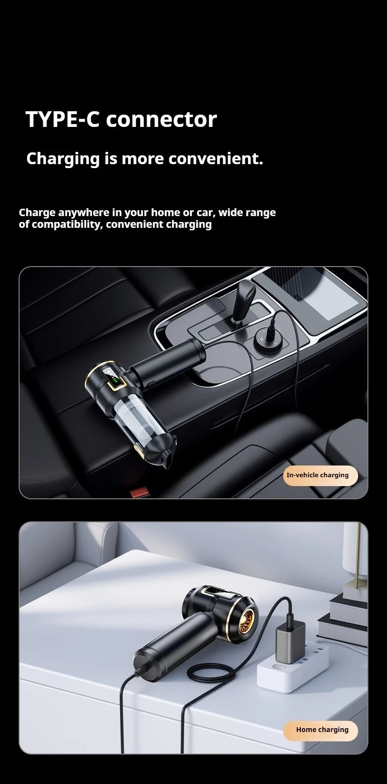 SUITU Cordless Handheld Car Vacuum and Dust Blower