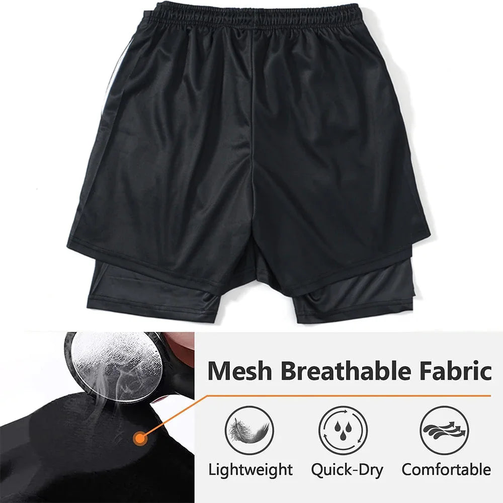 Men's Anime 3D Print Compression Gym Top & Workout Shorts – Quick Dry Athletic Rash Guard Set