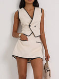Cotton V-Neck Pajama & Nightgown Set — Sleeveless Sleepwear