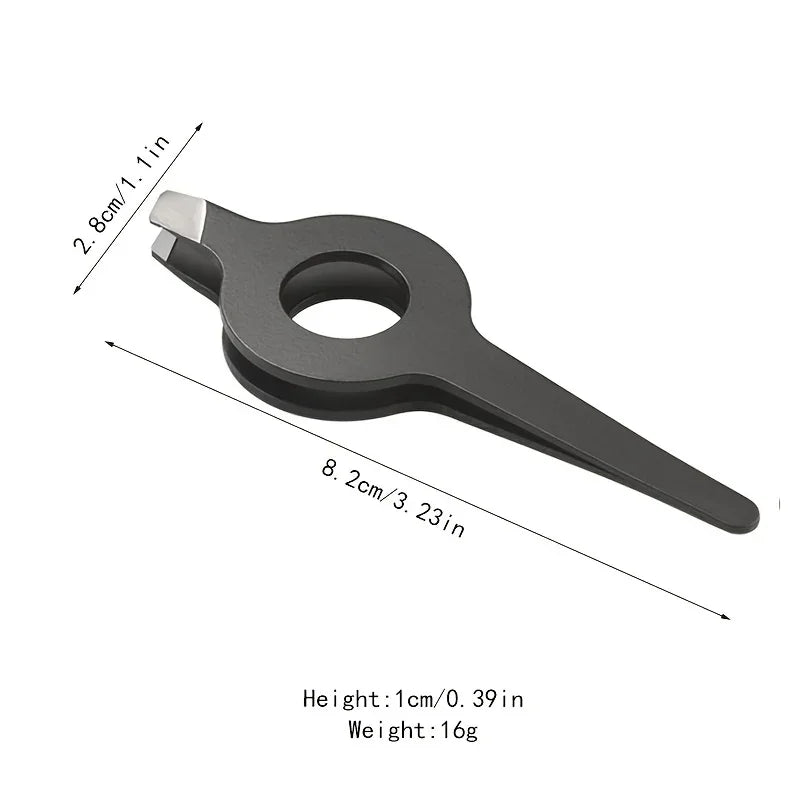 Slant Tip Eyebrow Hair Remover Tweezer — Hollow Handle