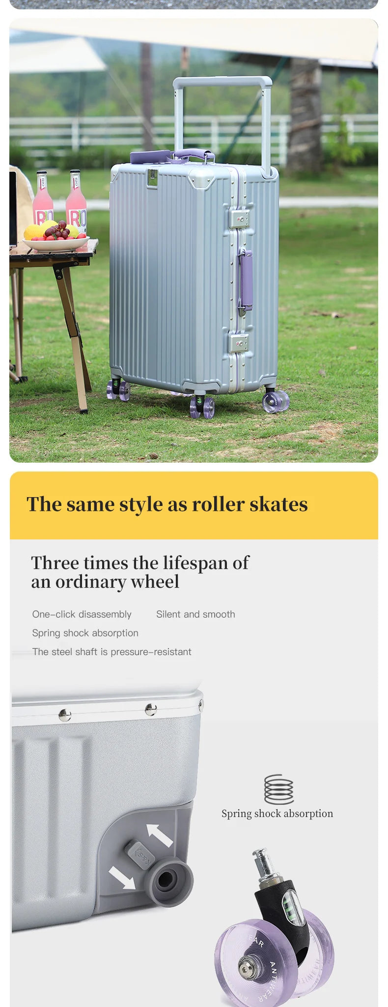 Sushimu PC Luggage – Expandable Spinner Suitcase with TSA Lock