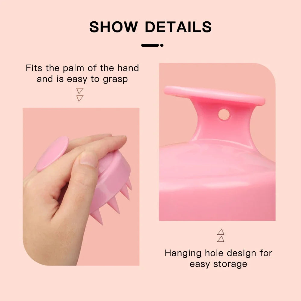 Silicone Scalp Massage Comb — Hair Growth Shampoo Brush