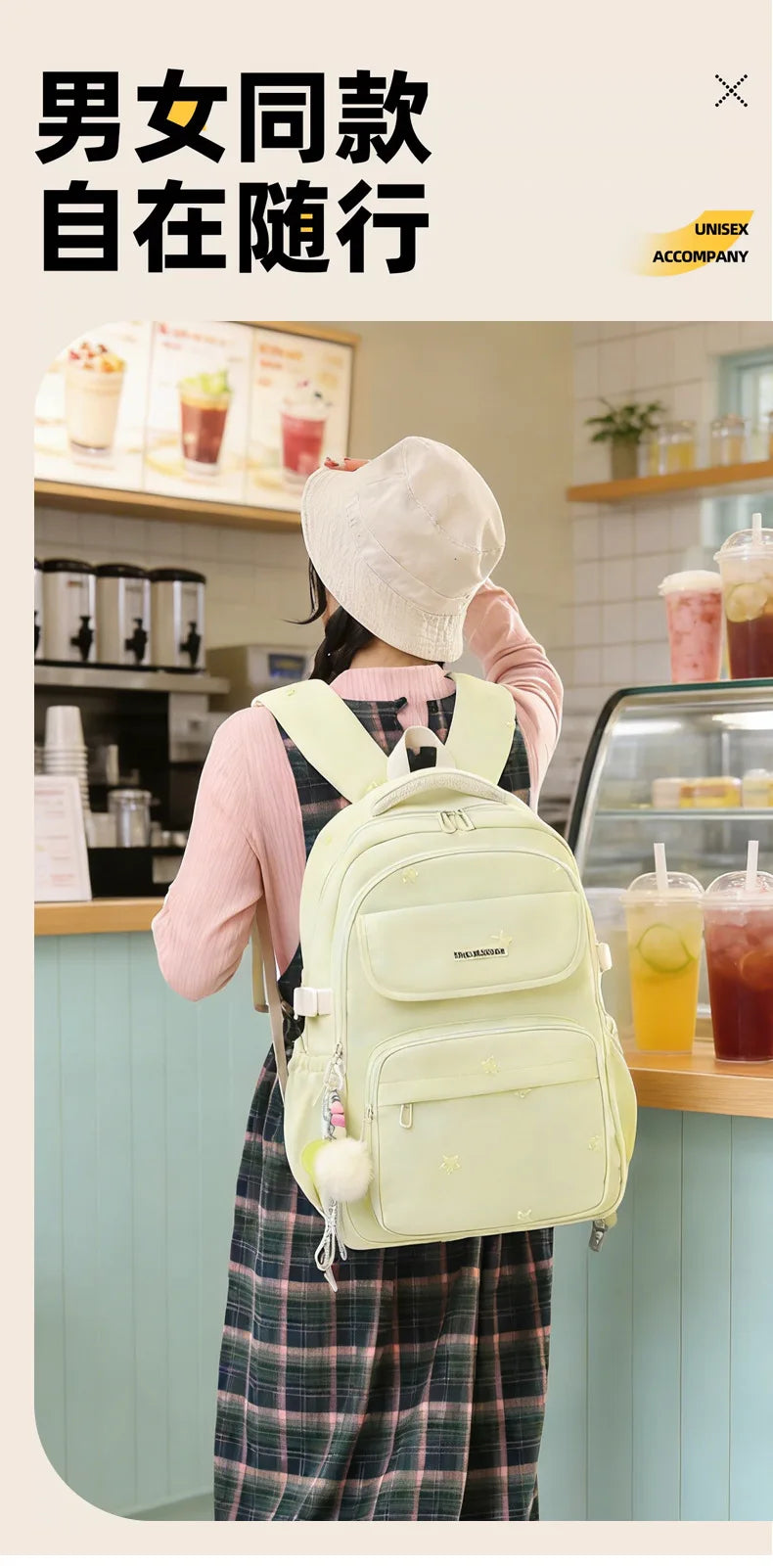 Girls School Backpack – Nylon Everyday Book Bag