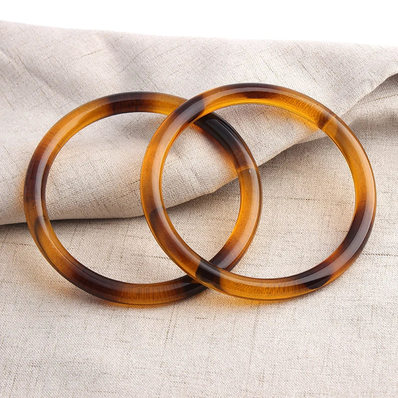 2PCS Circle Shape Resin Bag Handles Women's Bag Removable Plastic Wallet O-Ring DIY Handmade Wallet Accessories