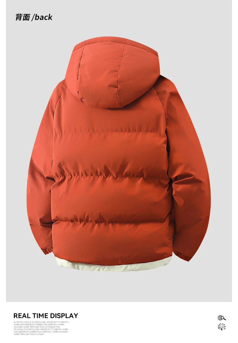 Men's Cotton-Padded Hooded Winter Jacket