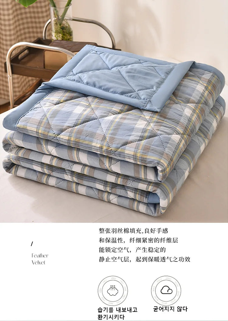 Summer Thin Comforter – Soft Air-Conditioned Quilt, Machine Washable, Single to Double