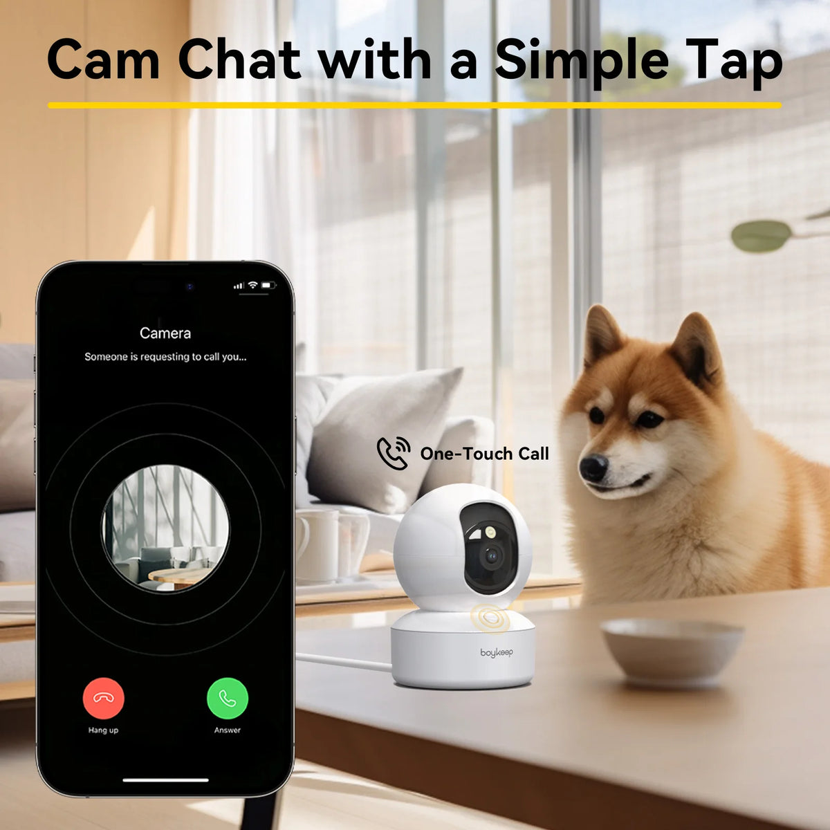 2K Pet & Baby Camera – 5G/2.4GHz WiFi, 360° Pan & Tilt, Color Night Vision, 2-Way Audio, Indoor Security
