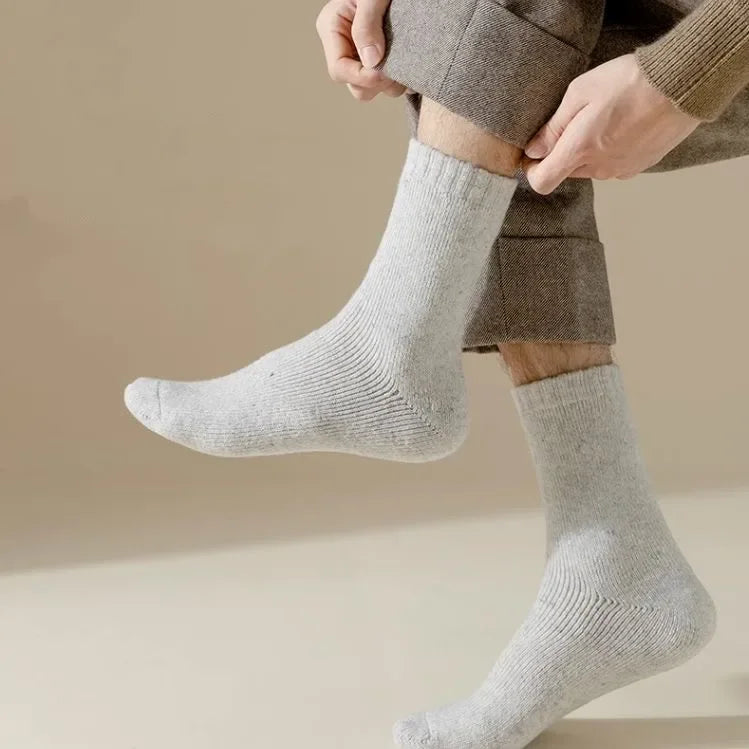 Men's Thick Wool-Blend Socks, 2 Pairs