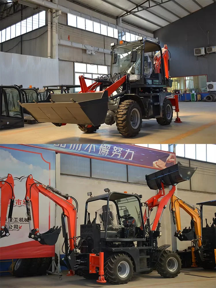 3 Ton Backhoe Loader – CE/EPA/Euro V Certified Front Loader & Digger for Farm & Construction