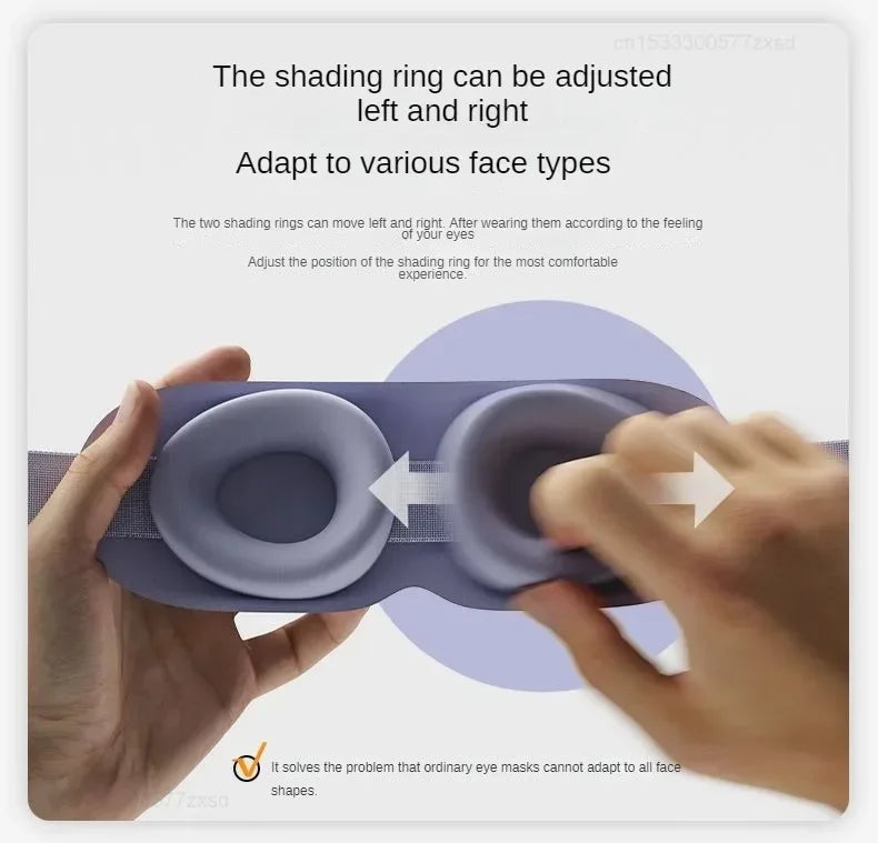 3D Stereoscopic Sleep Eye Mask – Adjustable, Breathable, Light-Blocking for Travel & Home
