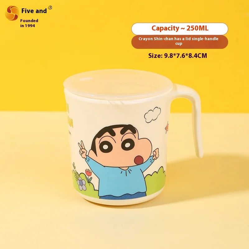 Crayon Cartoon Children's Bowl Set — Soup Bowl & Divided Plate