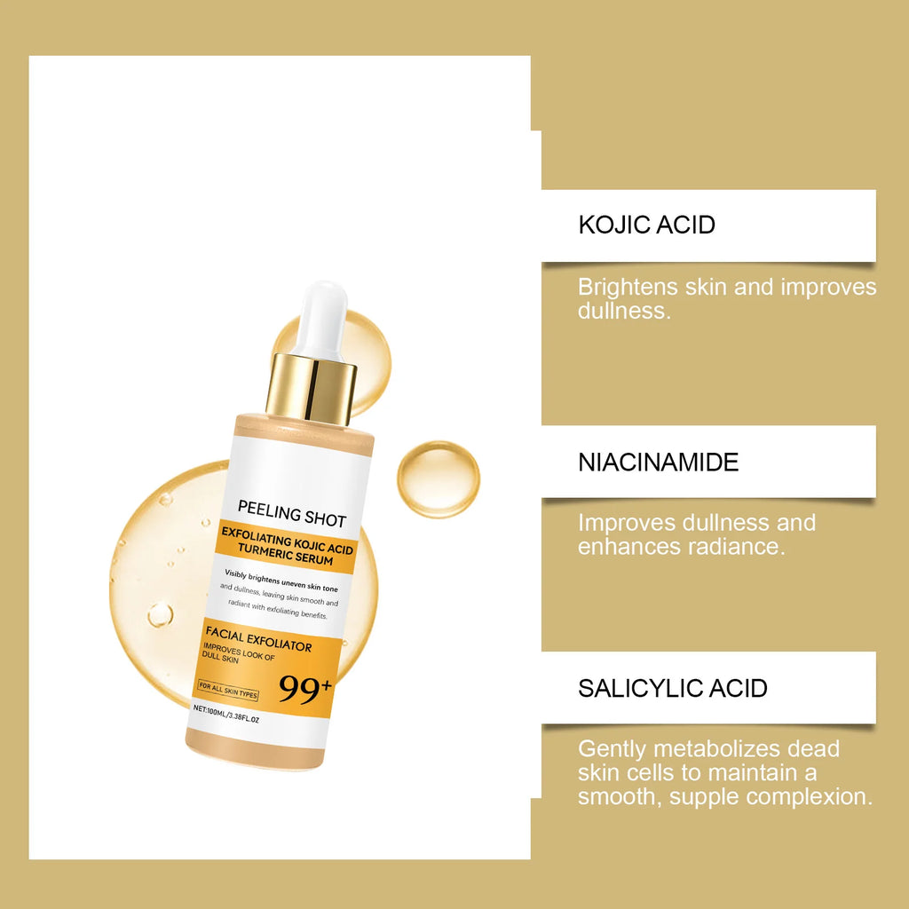 Kojic Acid & Turmeric Brightening Spray & Serum – Exfoliating, Hydrating & Firming Skin Care