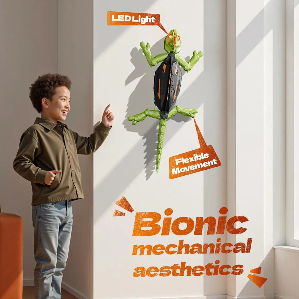 Wall Climbing RC Gecko Toy – Electric Remote Control Lizard Wall Crawler for Kids