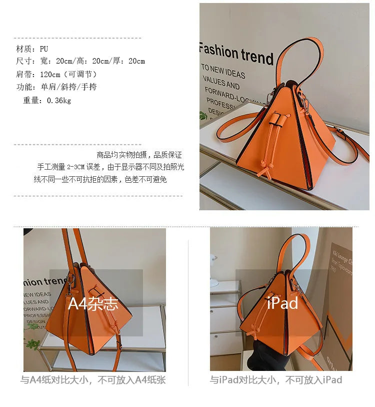 Luxury Triangle Designer Crossbody Shoulder Bag – High Quality Leather Hobo Handbag for Women