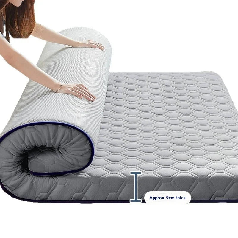 Premium Latex Mattress Topper – Thick Foldable Tatami Futon Pad, Dorm & Home, Multiple Sizes